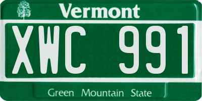 VT license plate XWC991