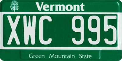 VT license plate XWC995