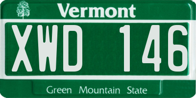 VT license plate XWD146