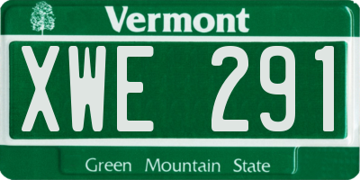 VT license plate XWE291