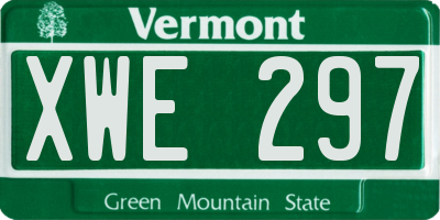 VT license plate XWE297