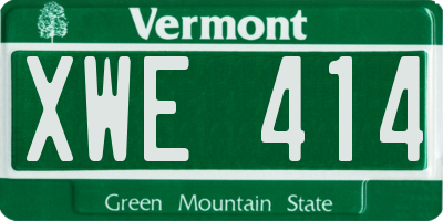 VT license plate XWE414