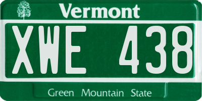 VT license plate XWE438