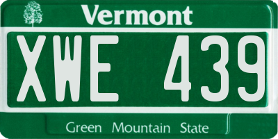 VT license plate XWE439