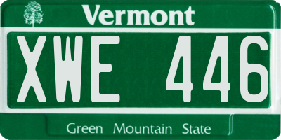 VT license plate XWE446