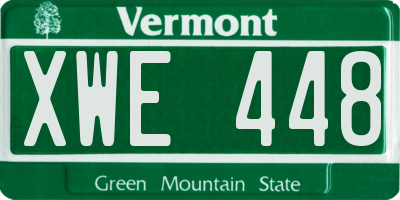 VT license plate XWE448