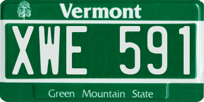 VT license plate XWE591