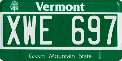 VT license plate XWE697
