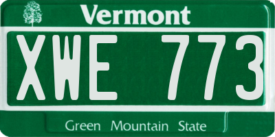 VT license plate XWE773