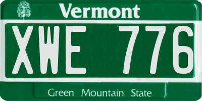 VT license plate XWE776