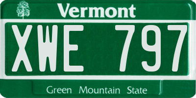 VT license plate XWE797