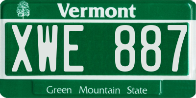 VT license plate XWE887