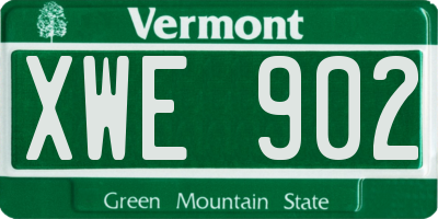 VT license plate XWE902