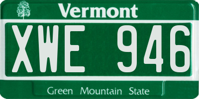 VT license plate XWE946