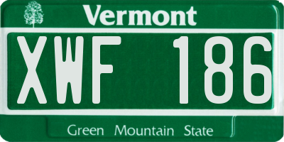 VT license plate XWF186