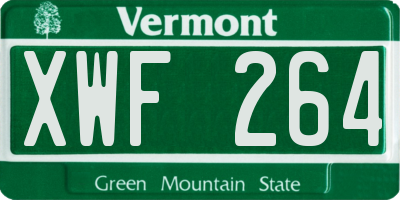 VT license plate XWF264