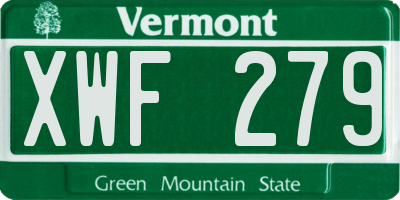 VT license plate XWF279