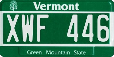 VT license plate XWF446