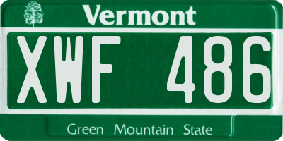 VT license plate XWF486