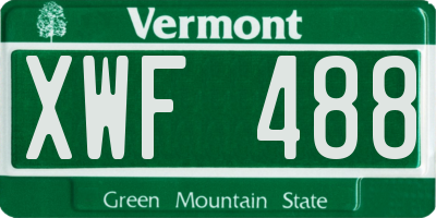 VT license plate XWF488