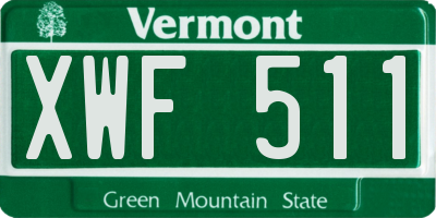 VT license plate XWF511