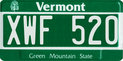 VT license plate XWF520