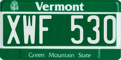 VT license plate XWF530