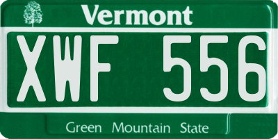 VT license plate XWF556