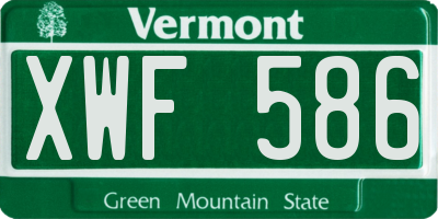 VT license plate XWF586