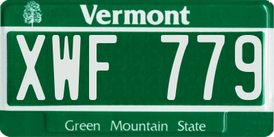 VT license plate XWF779