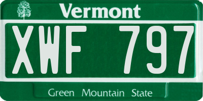VT license plate XWF797