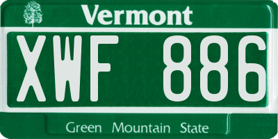 VT license plate XWF886