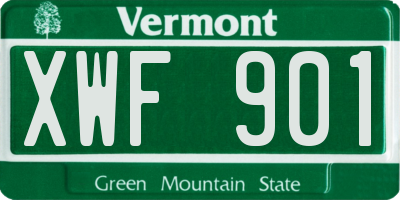 VT license plate XWF901