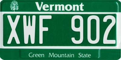 VT license plate XWF902