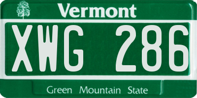 VT license plate XWG286
