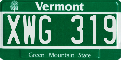 VT license plate XWG319