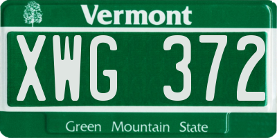 VT license plate XWG372