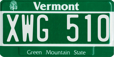 VT license plate XWG510