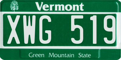 VT license plate XWG519