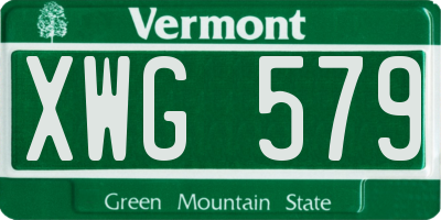 VT license plate XWG579