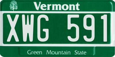 VT license plate XWG591