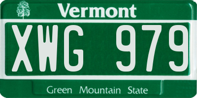VT license plate XWG979
