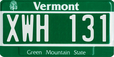 VT license plate XWH131