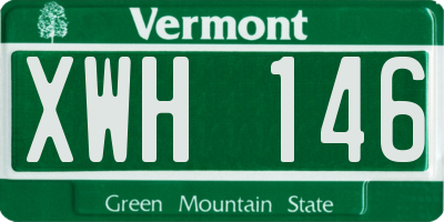 VT license plate XWH146