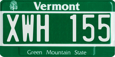 VT license plate XWH155
