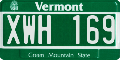 VT license plate XWH169