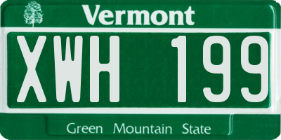 VT license plate XWH199