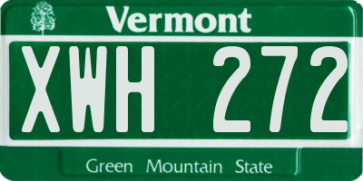 VT license plate XWH272