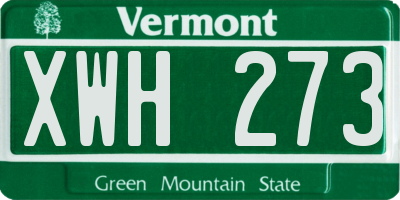 VT license plate XWH273