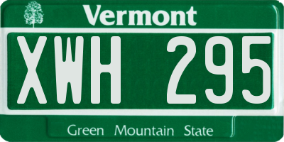VT license plate XWH295